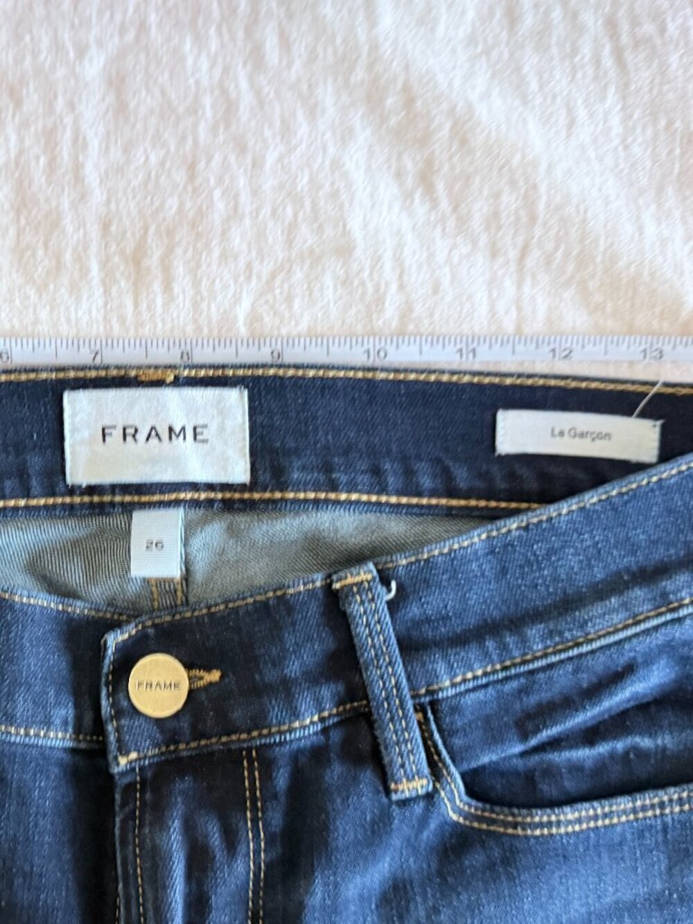 Frame Denim Le Garcon Women's Jeans size 26 - Picture 7 of 8